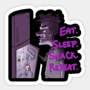 Eat. Sleep. Snack. Repeat. Sticker